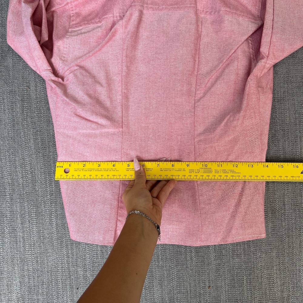 DKNY Wrap Top Womens 6 Pink Long Sleeve Collared Business Casual Luxury Designer - Picture 6 of 8